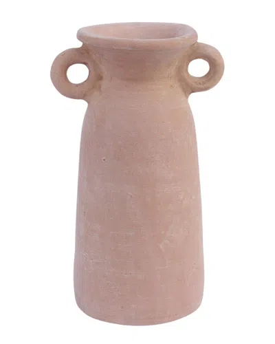 Bidkhome Terracotta Vase In Orange
