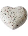 Bidkhome Terrazzo Heart In White