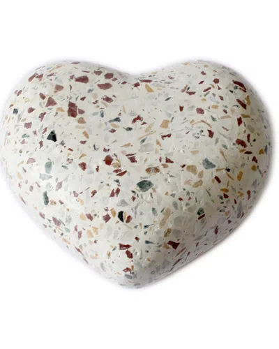 Bidkhome Terrazzo Heart In White