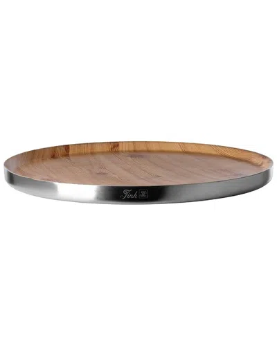 Bidkhome Timber Tray In Silver
