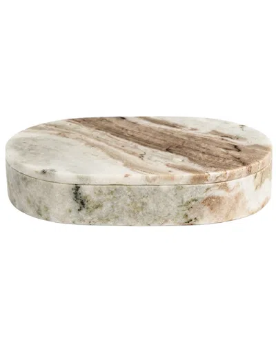 Bidkhome Toronto Marble Oval Display Box Large In Brown