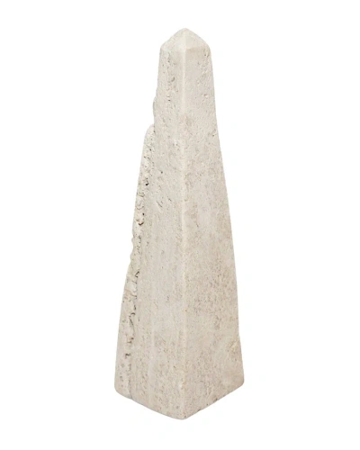 Bidkhome Travertine Obelisk Small In Beige