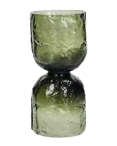 Bidkhome Vase Hurricane Glass 3.5in In Green