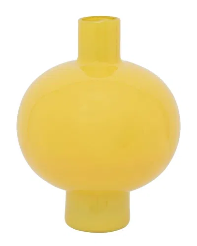 Bidkhome Vase Recycled Glass Round In White
