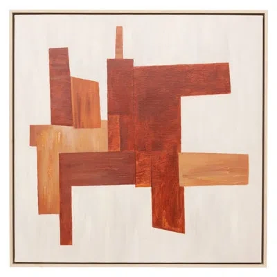 Bidkhome Vedra Wall Décor In Brown;white;red
