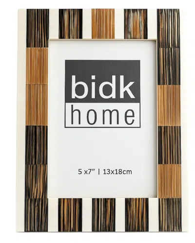 Bidkhome White & Yellow Resin Horn Picture Frame 5x7