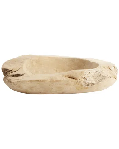 Bidkhome Yaovi Wood Abstract Rustic Decorative Bowl In Brown