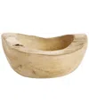 Bidkhome Yedidalga Wood Oval Rustic Decorative Bowl In Brown