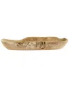 Bidkhome Yeet Wood Abstract Rustic Decorative Bowl In Brown