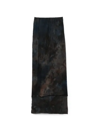 Biek Verstappen Tie-dye Wool Scarf In Blue
