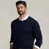 Big & Tall - Cotton Crewneck Jumper In Blue