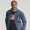 Big & Tall - Denim Trucker Jacket In Blue
