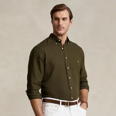 Big & Tall - Lightweight Linen Shirt In Green
