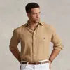 Big & Tall - Lightweight Linen Shirt In Brown