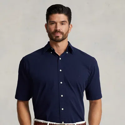 Big & Tall - Seersucker Shirt In Blue