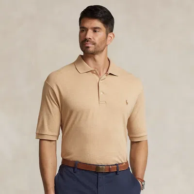 Big & Tall - Soft Cotton Polo Shirt In Brown