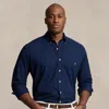 Big & Tall - Stretch Poplin Shirt In Blue