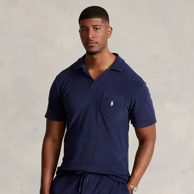 Big & Tall - Terry Polo Shirt In Blue