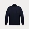 Big & Tall - Washable Wool Rollneck Jumper In Blue