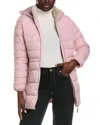 Big Chill Matte Quilted Coat In Pink