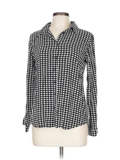 Pre-owned Big Dart Long Sleeve Blouse In Black