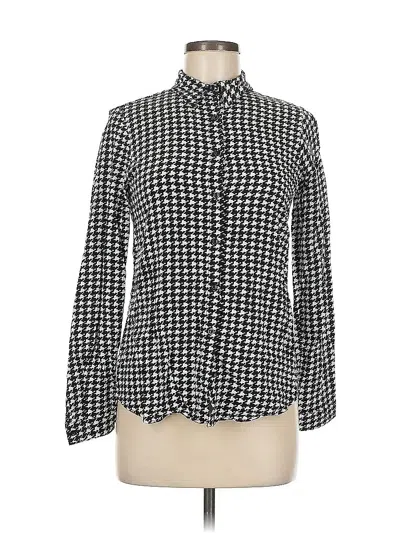 Pre-owned Big Dart Long Sleeve Blouse In Black