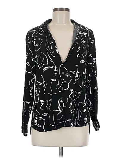 Pre-owned Big Dart Long Sleeve Blouse In Black