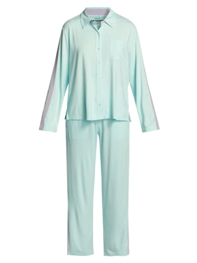 Big Feelings Women's Nico Pajama Set In Soothing Blue