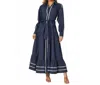 Big Hit Fashion Wave Ribbon Maxi Dress In Navy In Blue