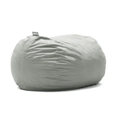 Big Joe Fuf Memory Foam Small Bean Bag Cover In Fog Gray Polyester