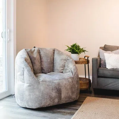 Big Joe Lux Standard Bean Bag Chair In Cement
