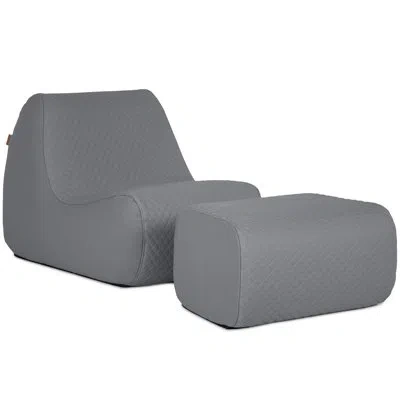Big Joe Solvana Outdoor Patio Furniture Set, 2 Piece Sectional In Moonlit Gray