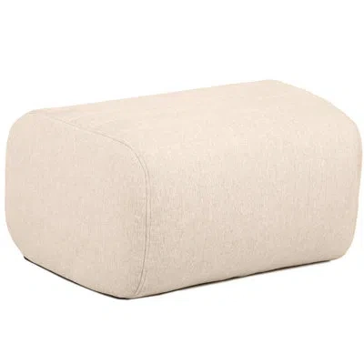 Big Joe Solvana Outdoor Patio Furniture Set, Performance Weather-resistant Fabric, Ottoman Only In Sunlit Cream