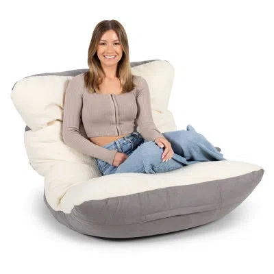 Big Joe Standard Classic Bean Bag In Gray 100% Polyester