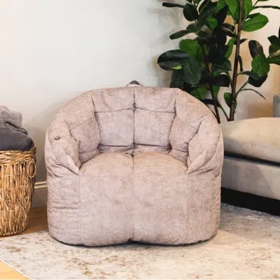Big Joe Standard Faux Leather Classic Bean Bag In Brown Faux Leather