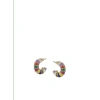 BIG METAL CLAIRE MULTI COLOURED TINY BAMBOO HOOPS FROM BIG METAL