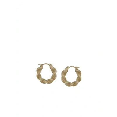 Big Metal Hilda Twisted Rope Earrings In Gold From