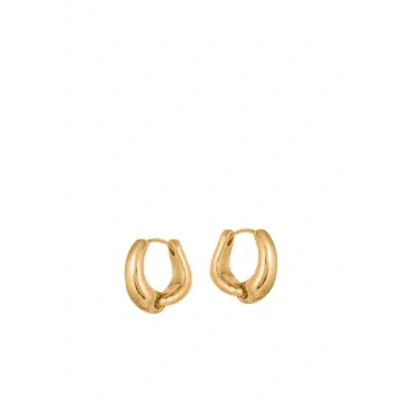 Big Metal Honorine Organic Shape Knotted Earrings In Gold From