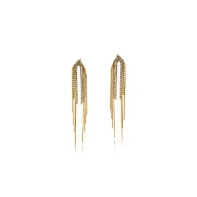 Big Metal Tamara Diamate Fringe Earrings In Gold
