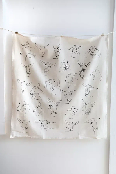 Big Picture Farm All The Goats Tea Towel In White