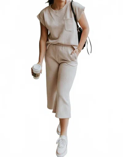 Big Water Blue Sky Ella Light Cropped Pants In Taupe In Neutral