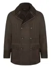 Bigardini Double-breasted Sheepskin Coat In Brown