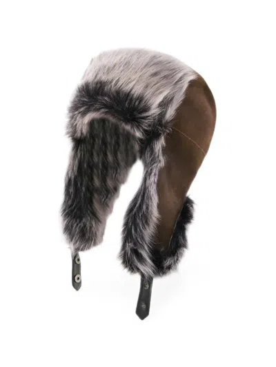 Bigardini Everest Shearling-trim Trapper Hat In Brown