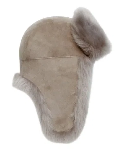 Bigardini Fur Trim Hat In Brown