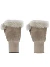Bigardini Rosella Fur-trim Gloves In Neutral