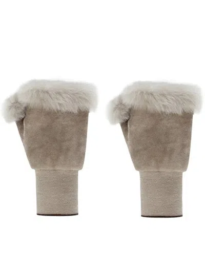 Bigardini Rosella Fur-trim Gloves In Neutral