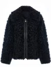 Bigardini Curly-shearling Zip-up Jacket In Black