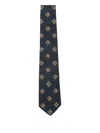Bigi Milano Diamond-pattern Tie In Blue