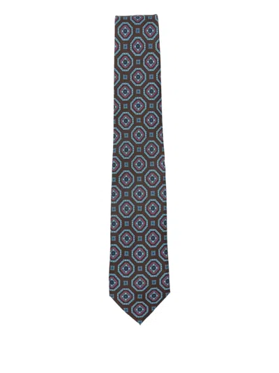 Bigi Milano Geometric-patterned Tie In Red