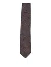 Bigi Milano Paisley-pattern Silk Tie In Brown
